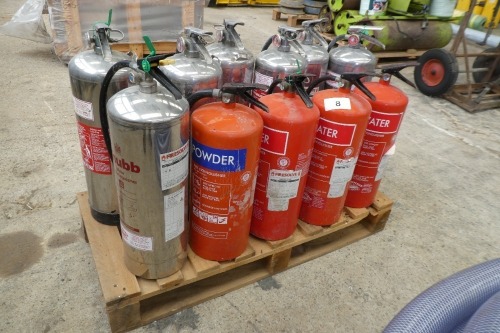 11 x various fire extinguishers