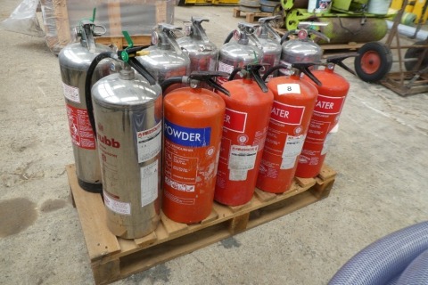 11 x various fire extinguishers