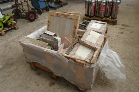 Crate of domestic tiles
