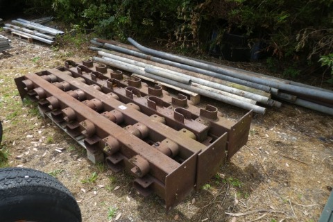 Home made livestock barriers, 8ft posts and galvanised 3in tubes