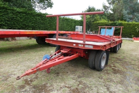 Craven Tasker DLL27 24ft low-loader trailer with air brakes and ramps (ex Army tank transporter)