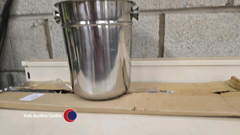 Stainless ice bucket with stand