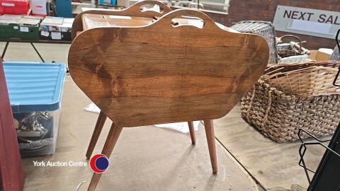 Mid century sewing box and contents