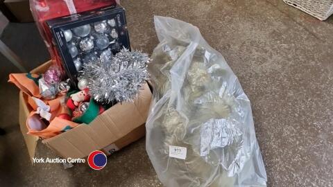 Christmas trees and decorations