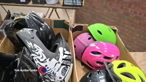 Box of cycle and other safety helmets