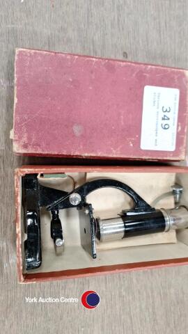 Various microscopes and slides