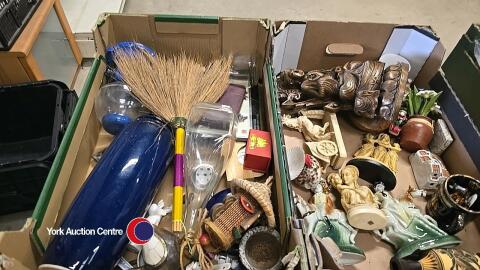2 x boxes of assorted household ornaments