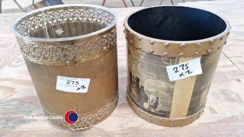 2 x ornate bins