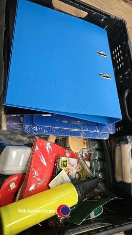 Crate of household and DIY items, new