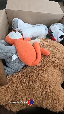 Box of cuddly toys