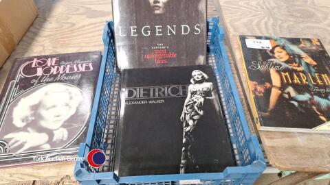 4 x hardback books - Goddess's, Marilyn and Dietrich