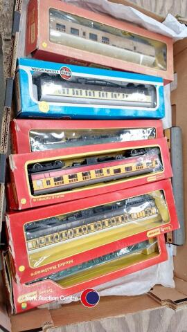 Model railway coaches, boxed