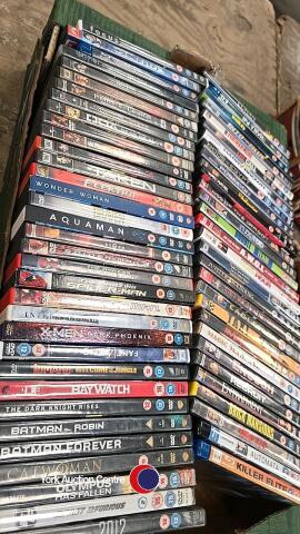 Tray of action DVD's
