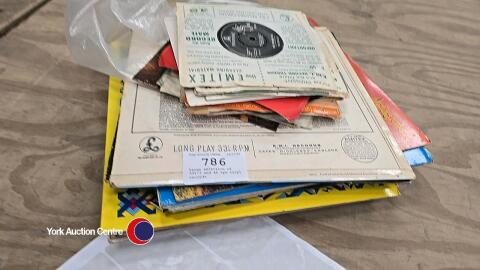 Large selection of 331/3 and 45 rpm vinyl records