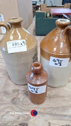 3 x vintage flagons