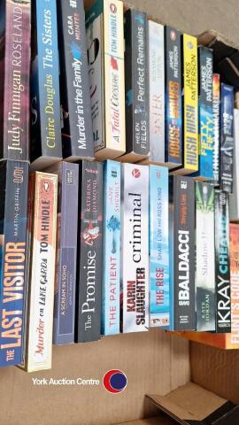 Box of fiction books