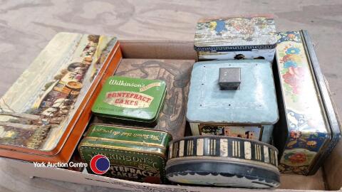 Selection of vintage tin boxes