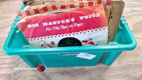 Box of 78rpm records