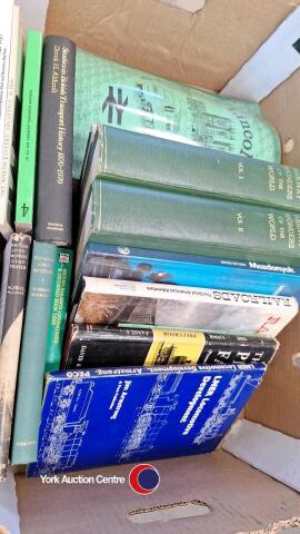 Box of railway books