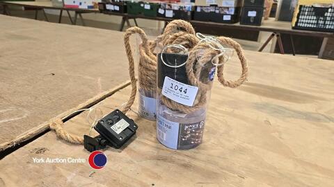 2 lengths of 3m rope lights, solar powered, new