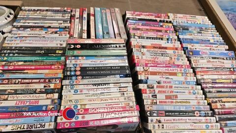 2 x trays of themed romance DVD's