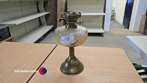 Brass oil lamp