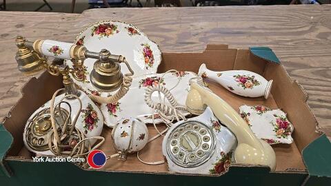 Royal Albert Country Roses 2 Telephones, a cake plate plus various others