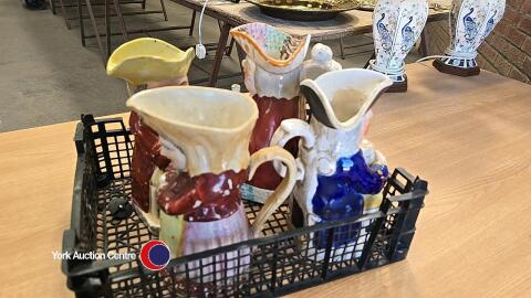 4 x large Toby jugs
