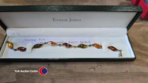 Silver 925 Baltic Amber bracelet