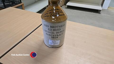 Vintage stoneware Hey Brothers Pontefract brewery flagon