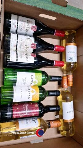Box of 9 assorted wines