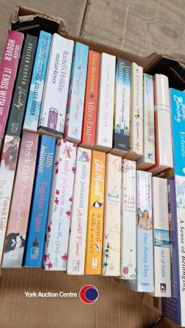 Box of fiction books