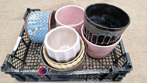 Collection of indoor plant pots