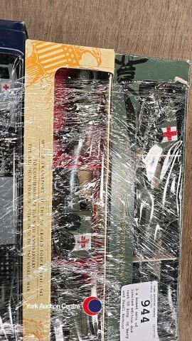 3 x boxed sets of limited edition die cast US Army, US Navy and Pearl Harbour