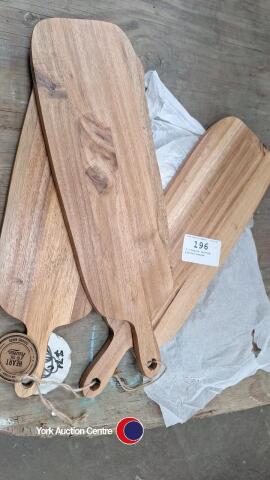 3 x Acacia serving platter boards