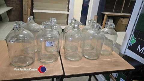 9 x glass demijohns