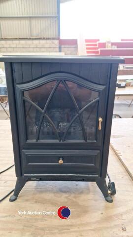 Black electric stove