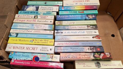 Box of fiction books