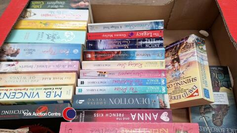 Box of fiction books
