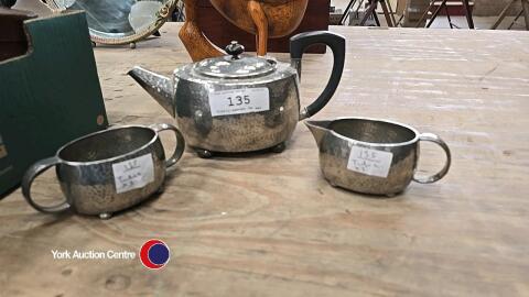 Tudric pewter tea set