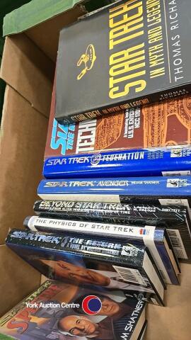 Box of assorted Star Trek books