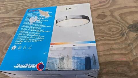 Integrated LED ceiling light, colour change/dimmable and bathroom rated
