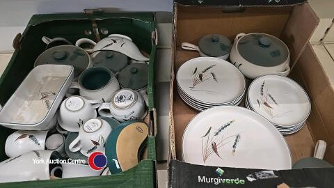 2 x boxes of Denby stoneware including cups, bowls, plates and pots