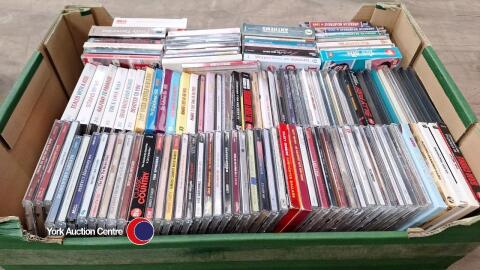 Box of assorted CDs including box sets