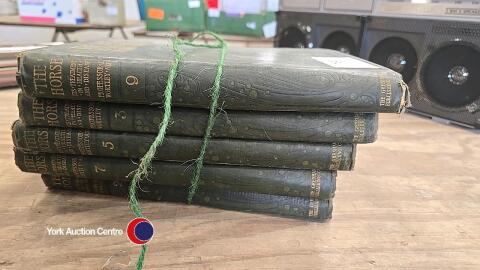 5 x antique horse books