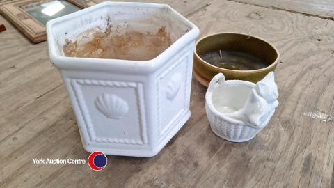 Collection of indoor plant pots