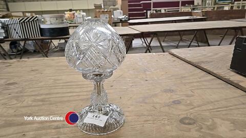 Cut glass table lamp