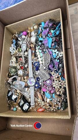 Assorted costume jewellery and watches