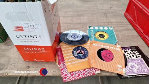 Box of singles records