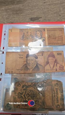 Bank note album collection